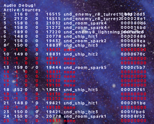 Undercrewed debug sounds
